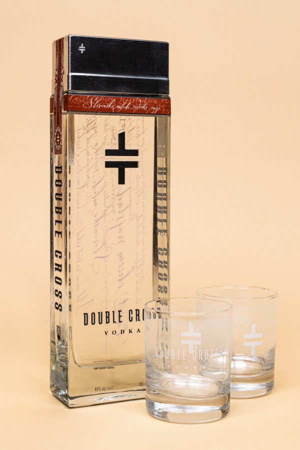 Vodka Double Cross + 2 poháre